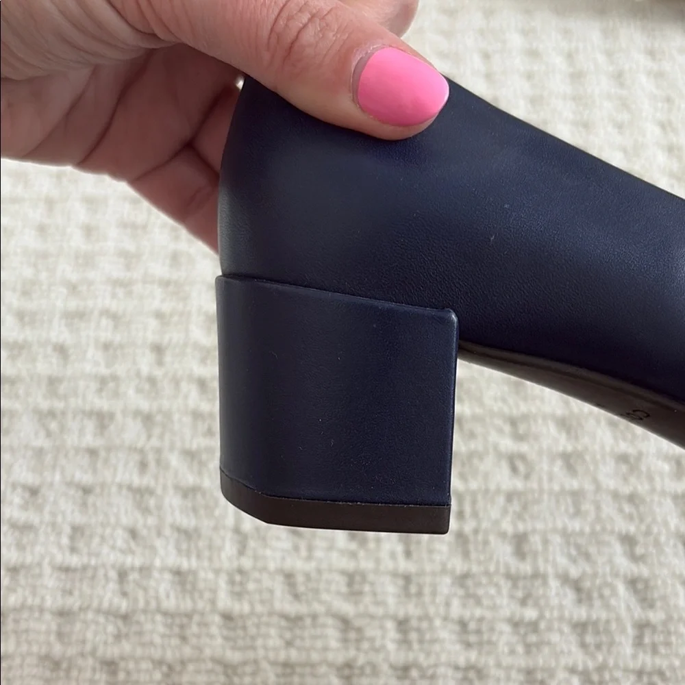 Cole Haan Women's Navy Tally/Tali Pumps with Gold Accents - Picture 7 of 10